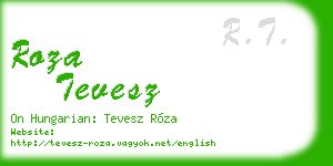 roza tevesz business card